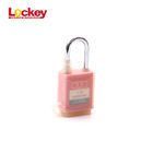 38mm Steel Shackle Nylon Body Safety Padlock With Transparent Dustproof Rubber Cover