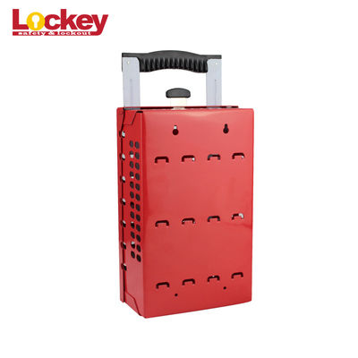 Le lock-out rouge Tagout de groupe de boîte de Loto de groupe de combinaison enferme dans une boîte le support de mur de station