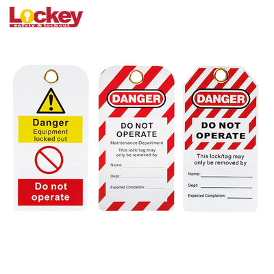 La sécurité d'avertissement faite sur commande d'échafaudage de PVC de Lockey étiquette les étiquettes imperméables d'isolement de lock-out