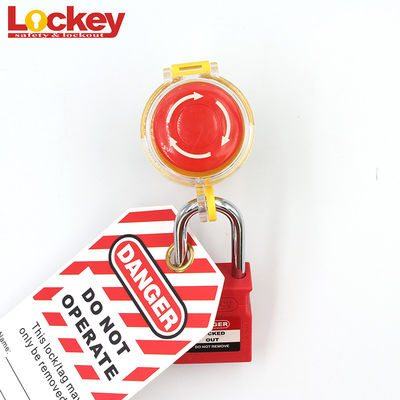 Bouton transparent d'arrêt d'urgence de sécurité de lock-out électrique de commutateur de Lockey